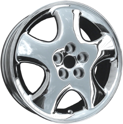 Chrysler PT Cruiser 2001-2002 chrome 16x6 aluminum wheels or rims. Hollander part number ALY2140U85, OEM part number Not Yet Known.
