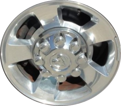 Dodge Ram 1500 2006-2008, Ram 2500 2003-2010, Ram 3500 SRW 2003-2010 polished 17x8 aluminum wheels or rims. Hollander part number 2187BU80, OEM part number Not Yet Known.