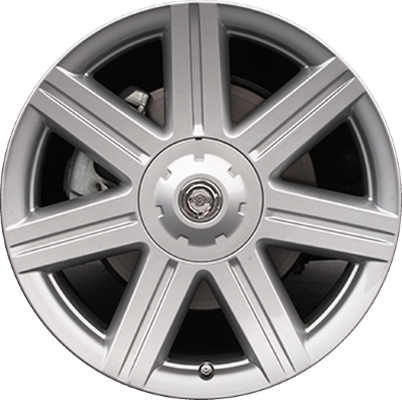 Chrysler Crossfire 2004-2008 powder coat silver 18x7.5 aluminum wheels or rims. Hollander part number ALY2229, OEM part number Not Yet Known.