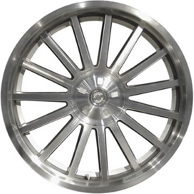 Chrysler Crossfire 2004-2008 silver machined 18x7.5 aluminum wheels or rims. Hollander part number ALY2249U10HH, OEM part number 05135335AA.