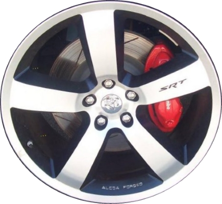 Dodge Challenger 2008-2010, Charger RWD 2006-2010 black machined 20x9 aluminum wheels or rims. Hollander part number 2262.PB02, OEM part number Not Yet Known.