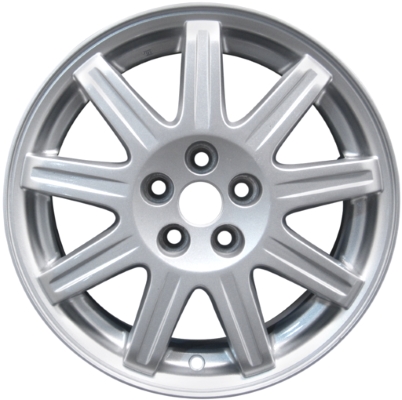Chrysler PT Cruiser 2006-2010 powder coat silver 16x6 aluminum wheels or rims. Hollander part number ALY2270, OEM part number Not Yet Known.
