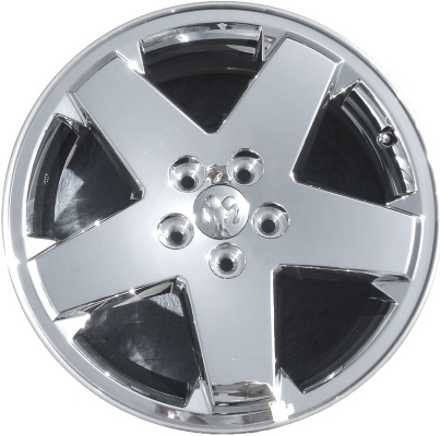 Dodge Caliber 2007-2012 chrome clad 18x7 aluminum wheels or rims. Hollander part number ALY2290, OEM part number Not Yet Known.