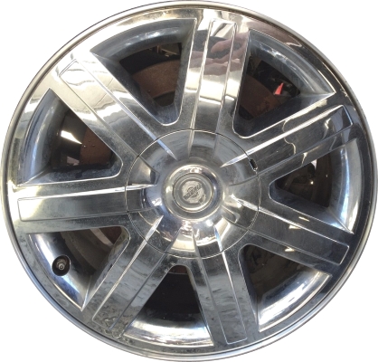 Chrysler Aspen 2007-2009 chrome clad 18x8 aluminum wheels or rims. Hollander part number ALY2323, OEM part number Not Yet Known.