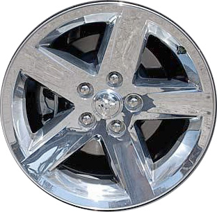 Dodge Ram 1500 2009-2018, Ram 1500 Classic 2019-2024 chrome clad 20x9 aluminum wheels or rims. Hollander part number 2364, OEM part number 5YJ15SZ0AA.