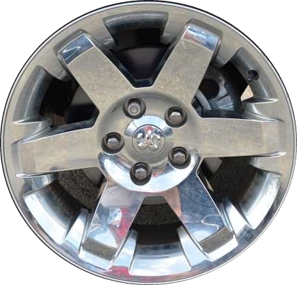 Dodge Ram 1500 2009-2012 chrome clad 20x9 aluminum wheels or rims. Hollander part number ALY2365, OEM part number Not Yet Known.