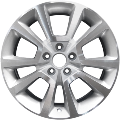 Dodge Caliber 2010-2012, Compass 2013-2015 silver machined 18x7 aluminum wheels or rims. Hollander part number 2381, OEM part number Not Yet Known.
