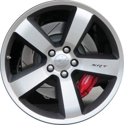 Dodge Challenger 2011-2014 black machined 20x9 aluminum wheels or rims. Hollander part number ALY2425, OEM part number Not Yet Known.