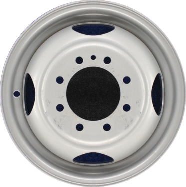 Ford F-350 DRW 1985-1997 powder coat silver 16x6 steel wheels or rims. Hollander part number STL3036/3037, OEM part number F2TZ1015D, F2TZ1015C.