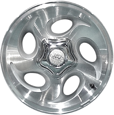 Ford Explorer 1995-2001, Ranger 1995-1998 silver machined 15x7 aluminum wheels or rims. Hollander part number 3186U10/3137, OEM part number F57Z1007A, F67Z1007NA.