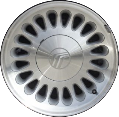 Mercury Grand Marquis 1998-2002 machined 16x7 aluminum wheels or rims. Hollander part number ALY3267U15, OEM part number F8MZ-1007-AA, YW3Z-1007-AA.
