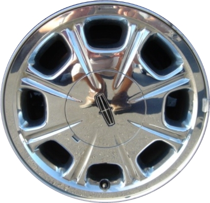 Lincoln Town Car 1998-2002 chrome 16x7 aluminum wheels or rims. Hollander part number ALY3270, OEM part number Not Yet Known.
