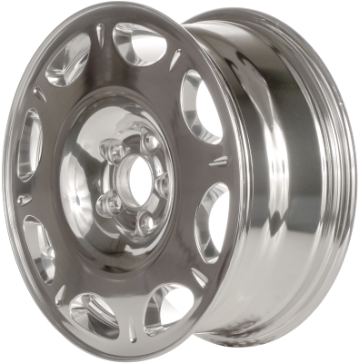 Lincoln Continental 1998-2002 polished 16x7 aluminum wheels or rims. Hollander part number ALY3273, OEM part number F80Z1007BA, F80Z1007DA.