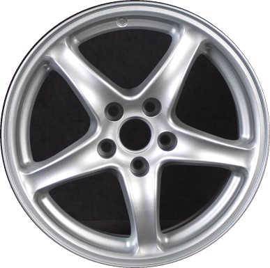 Ford Mustang 1998-2004 powder coat silver 17x8 aluminum wheels or rims. Hollander part number ALY3285U10, OEM part number Not Yet Known.