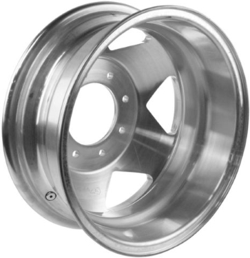 Ford F-350 DRW 1999-2004 polished 16x6 aluminum wheels or rims. Hollander part number ALY3334, OEM part number 4C3Z1007LA, F81Z1007HA.