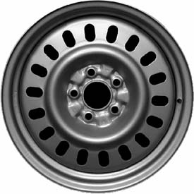 Ford Taurus 2000-2007, Mercury Sable 2000-2005 powder coat black 16x6 steel wheels or rims. Hollander part number STL3381, OEM part number YF1Z1007FA.