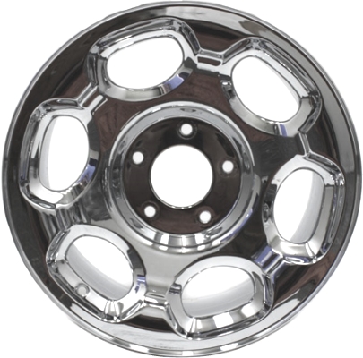 Lincoln Navigator 1998-2002 chrome 17x7.5 aluminum wheels or rims. Hollander part number ALY3389U85, OEM part number F85Z1007TA, F85Z1007TB, YL7Z1007BA, YL7Z1007CA.