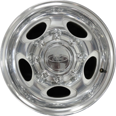 Ford Excursion 2000-2005, F-250 2000-2004, F-350 SRW 2000-2004 polished 16x7 aluminum wheels or rims. Hollander part number 3408U, OEM part number 4C3Z1007RA, F81Z1007MA.