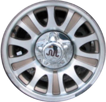 Ford Expedition 2000-2002, F-150 2000-2004 beige machined 17x7.5 aluminum wheels or rims. Hollander part number 3412U65, OEM part number YL1Z1007FB.