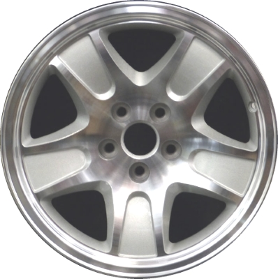 Ford Crown Victoria 1993-2002 silver machined 17x7 aluminum wheels or rims. Hollander part number ALY3471U20/A.PS02, OEM part number 1W7Z1007AA.