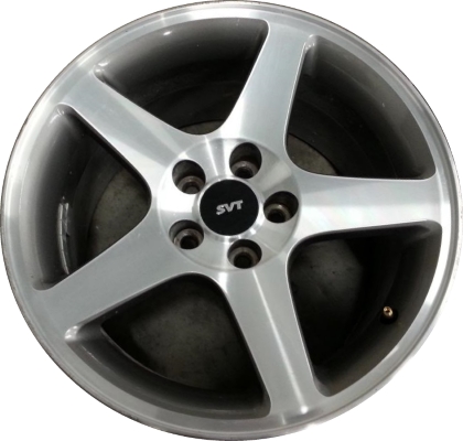 Ford Mustang 2003-2004 grey machined 17x9 aluminum wheels or rims. Hollander part number ALY3476U30.PC12, OEM part number 3R3Z1007FA.