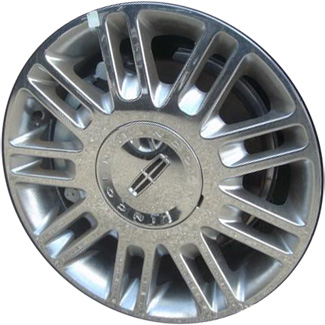 Mercury Grand Marquis 2009-2011, Town Car 2006-2011 chrome 17x7 aluminum wheels or rims. Hollander part number 3637U95, OEM part number 6W1Z-1007-DA.