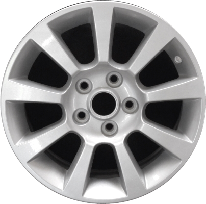Mercury Milan 2006-2009 powder coat silver 16x6.5 aluminum wheels or rims. Hollander part number ALY3643, OEM part number 6N7Z1007AA.