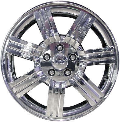 Ford Taurus 2008-2009 chrome clad 18x7.5 aluminum wheels or rims. Hollander part number ALY3695, OEM part number 8G1Z1007C.