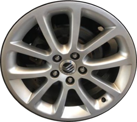 Mercury Milan 2010-2011 powder coat hyper silver 18x7.5 aluminum wheels or rims. Hollander part number ALY3803HH, OEM part number AN7Z1007B.