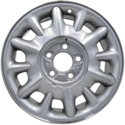 Buick Riviera 1995-1999 powder coat silver 16x7 aluminum wheels or rims. Hollander part number ALY4016U20, OEM part number 9592764.