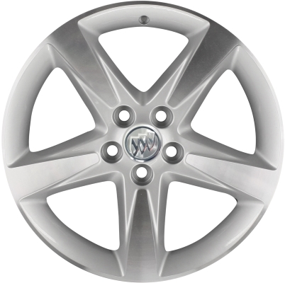 Buick LaCrosse 2010-2013, Regal 2011-2013 silver machined 19x8.5 aluminum wheels or rims. Hollander part number 4103, OEM part number 19212948.