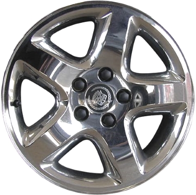 Cadillac Catera 2000-2001 chrome 16x7 aluminum wheels or rims. Hollander part number ALY4546U85, OEM part number 9127376.