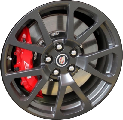 Cadillac CTS-V 2011-2015 powder coat satin graphite 19x9 aluminum wheels or rims. Hollander part number ALY4674, OEM part number 20982648.