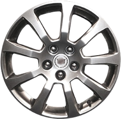 Cadillac CTS 2012-2014 powder coat hyper silver 18x8.5 aluminum wheels or rims. Hollander part number ALY4689/4711, OEM part number 22797981, 22864508.
