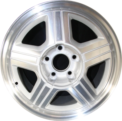 Chevrolet S10 (4x2) 1996-2000, S15 (4x2) 1996-2000, Sonoma (4x2) 1996-2000 silver or charcoal machined 16x8 aluminum wheels or rims. Hollander part number 5048U, OEM part number 12361588.