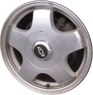 Chevrolet Lumina 1998-1999, Monte Carlo 1998-1999 silver machined 16x6.5 aluminum wheels or rims. Hollander part number 5067, OEM part number 10226231, 12365488.