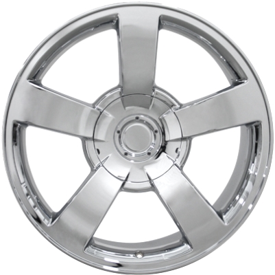 Chevrolet Silverado 1500 2003-2007, Suburban 1500 2003-2006, Sierra 1500 2006-2007 chrome 20x8.5 aluminum wheels or rims. Hollander part number 5243U85, OEM part number 12451751.