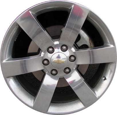 Chevrolet Trailblazer 2004-2009, GMC Envoy 2004-2009, SAAB 9-7X 2005-2009 polished 20x8 aluminum wheels or rims. Hollander part number 5254U80, OEM part number 9595885.