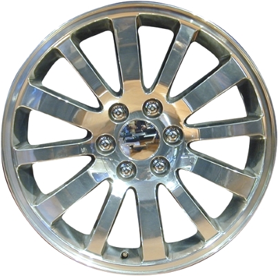 Cadillac Escalade 2006-2007, Silverado 1500 2006-2007, Suburban 1500 2006-2007, Tahoe 2006-2007, GMC Sierra 1500 2006-2007, Yukon 1500 2006-2007 polished 20x8.5 aluminum wheels or rims. Hollander part number, OEM part number 17800629.