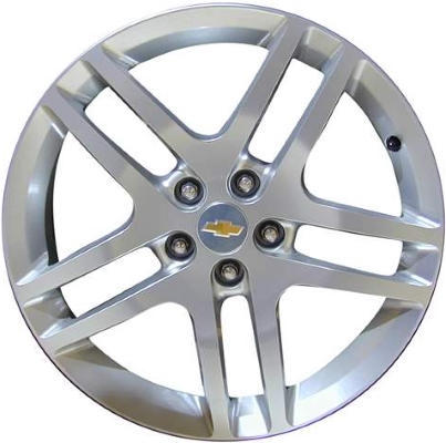 Chevrolet Cobalt 2008-2010 powder coat silver 18x7.5 aluminum wheels or rims. Hollander part number ALY5351, OEM part number 9598541.