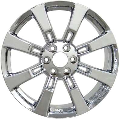 Chevrolet Avalanche 1500 2003-2013, Silverado 1500 1999-2013, Suburban 1500 2001-2014, Tahoe 2001-2014 chrome 22x9 aluminum wheels or rims. Hollander part number 5409, OEM part number 17800375, 88966249, 19300989.