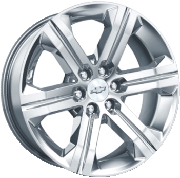Cadillac Escalade 2015-2020, Chevrolet Silverado 1500 2014-2018, Silverado 1500 LD-2019, Suburban 1500 2015-2020, Tahoe-2015-2020, GMC Sierra 1500 2014-2018, Yukon 2015-2020 chrome 22x9 aluminum wheels or rims. Hollander part number 5667, OEM part number 19301157.