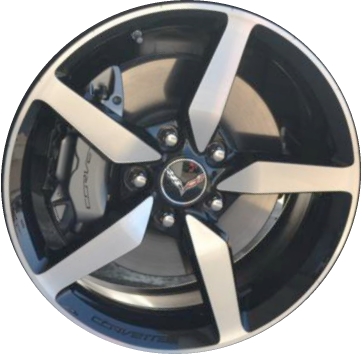 ALY5632U46/5684 Chevrolet Corvette Wheel Black Machined #23469279