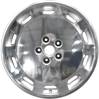 Audi A8 2001-2003 silver polished 18x8 aluminum wheels or rims. Hollander part number ALY58738, OEM part number 4D0601025RZ33, 4D0601025ALZ33.