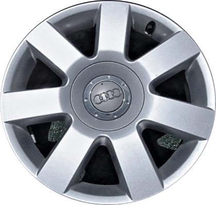 Audi TT 2003-2006 powder coat silver 16x7 aluminum wheels or rims. Hollander part number ALY58761, OEM part number 8N0601025MZ17.