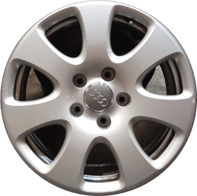 Audi Q7 2007-2013 powder coat silver 18x7.5 aluminum wheels or rims. Hollander part number ALY58802, OEM part number 4L0601025E.
