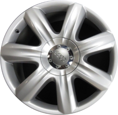 Audi Q7 2007-2013 powder coat silver 19x8.5 aluminum wheels or rims. Hollander part number ALY58805U20, OEM part number 4L0601025C.