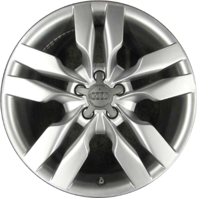Audi A6 2007-2011, S6 2007-2011 powder coat silver 19x9 aluminum wheels or rims. Hollander part number 58815, OEM part number 4F0601025AT.