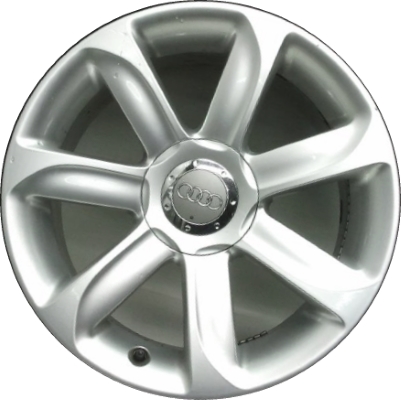 Audi TT 2008-2011 powder coat silver 18x9 aluminum wheels or rims. Hollander part number ALY58819, OEM part number 8J0601025Q.