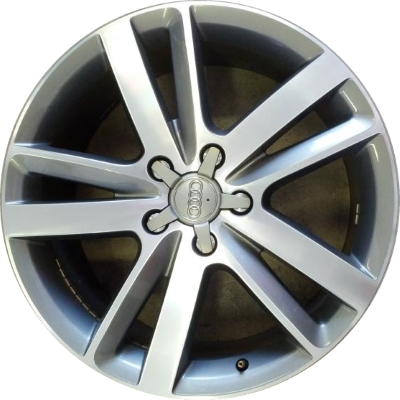 Audi Q7 2010-2015 grey machined 20x9 aluminum wheels or rims. Hollander part number ALY58862, OEM part number 4L0601025AJ.
